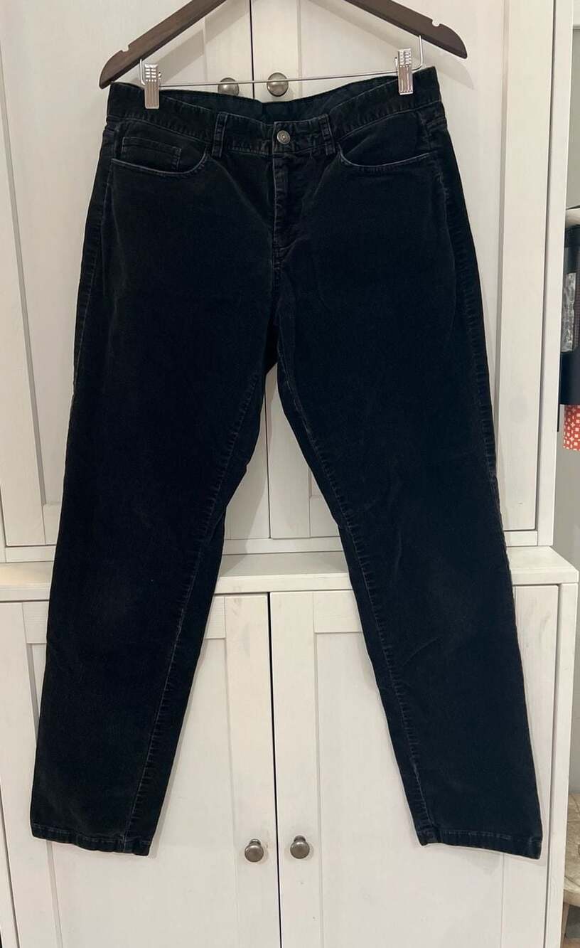 Brooks Brothers Women's Black Corduroy Straight Leg Pants Size 10